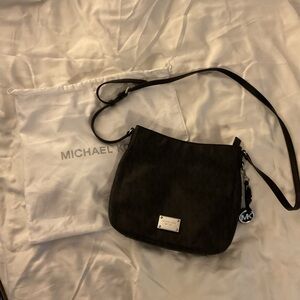 MICHAEL Michael Kors Jet Set Travel Large Logo Messenger Bag Black